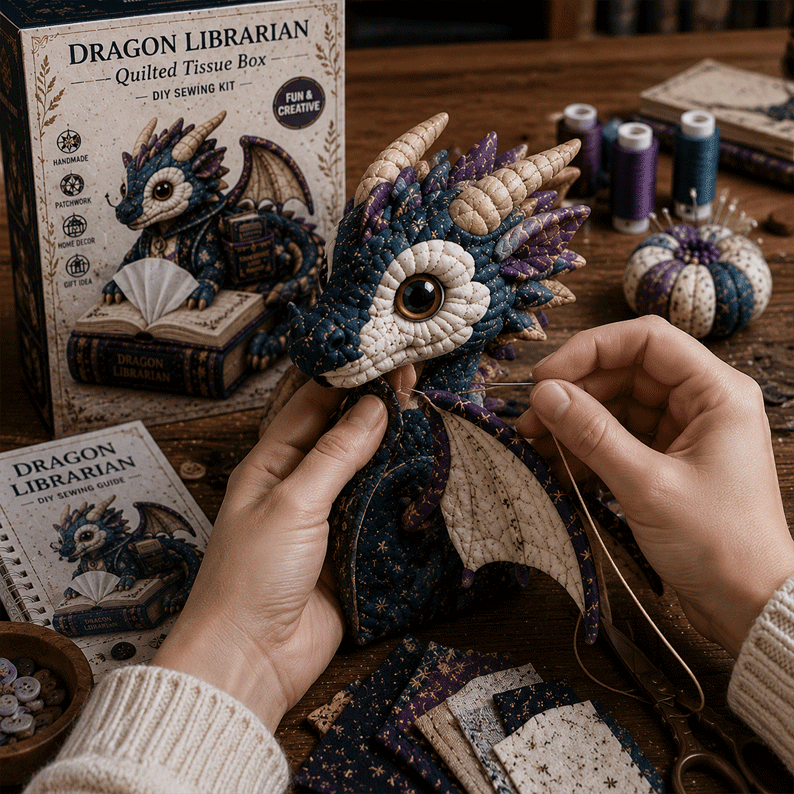 πβ¨ Dragon Keepers Collection β Quilted DIY Tissue Box Sewing Kit