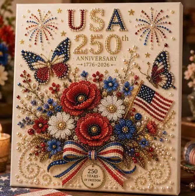 🔥LAST DAY 59% OFF - 🇺🇸 USA 250th Anniversary DIY Pearl Painting Kit ✨❤️🔥