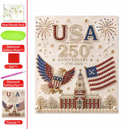 🔥LAST DAY 59% OFF - 🇺🇸 USA 250th Anniversary DIY Pearl Painting Kit ✨❤️‍🔥