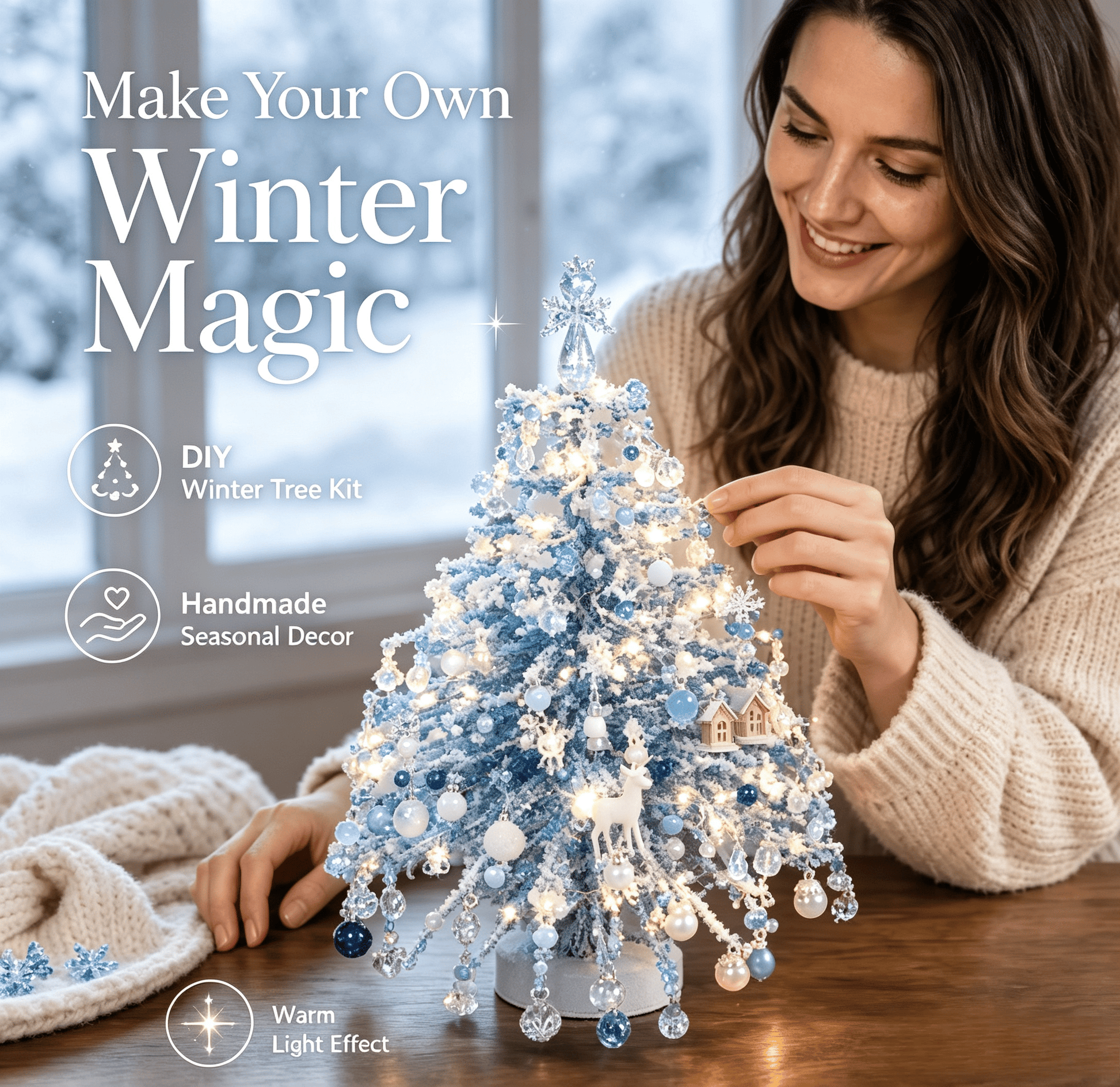 Winter beaded tree style