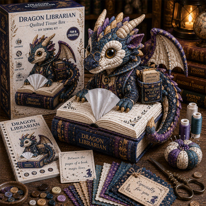 🐉✨ Dragon Keepers Collection – Quilted DIY Tissue Box Sewing Kit
