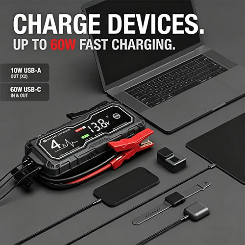 💧GBX155 4250A Car Jump Starter — Suitable for 10.0L Gasoline & 8.0L Diesel Engines