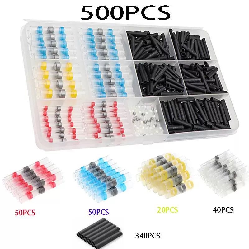 500-piece waterproof solder wire connector kit