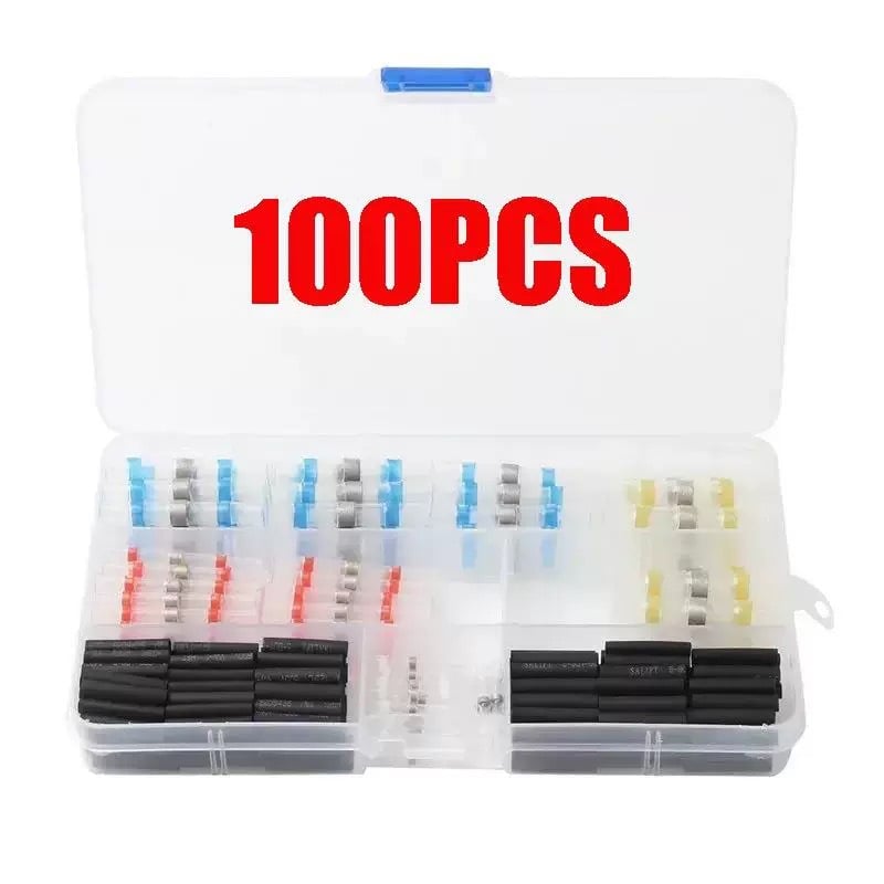 100-piece waterproof solder wire connector kit
