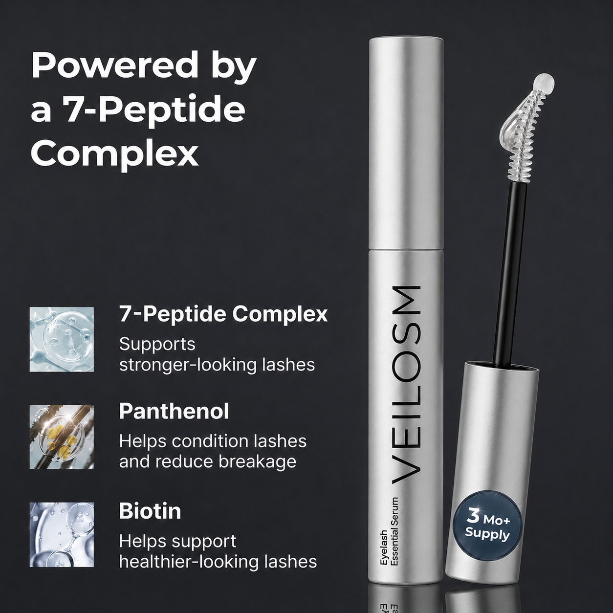 🔥Up To 20% OFF🔥 Buy 1 Get 1 Free| Veilosm™ Essential Eyelash Growth Serum - Safe & Gentle Lashes Care