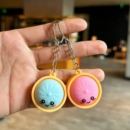 Cute Dumpling Fidget Keychain – Blind Box Surprise Stress Relief Toy