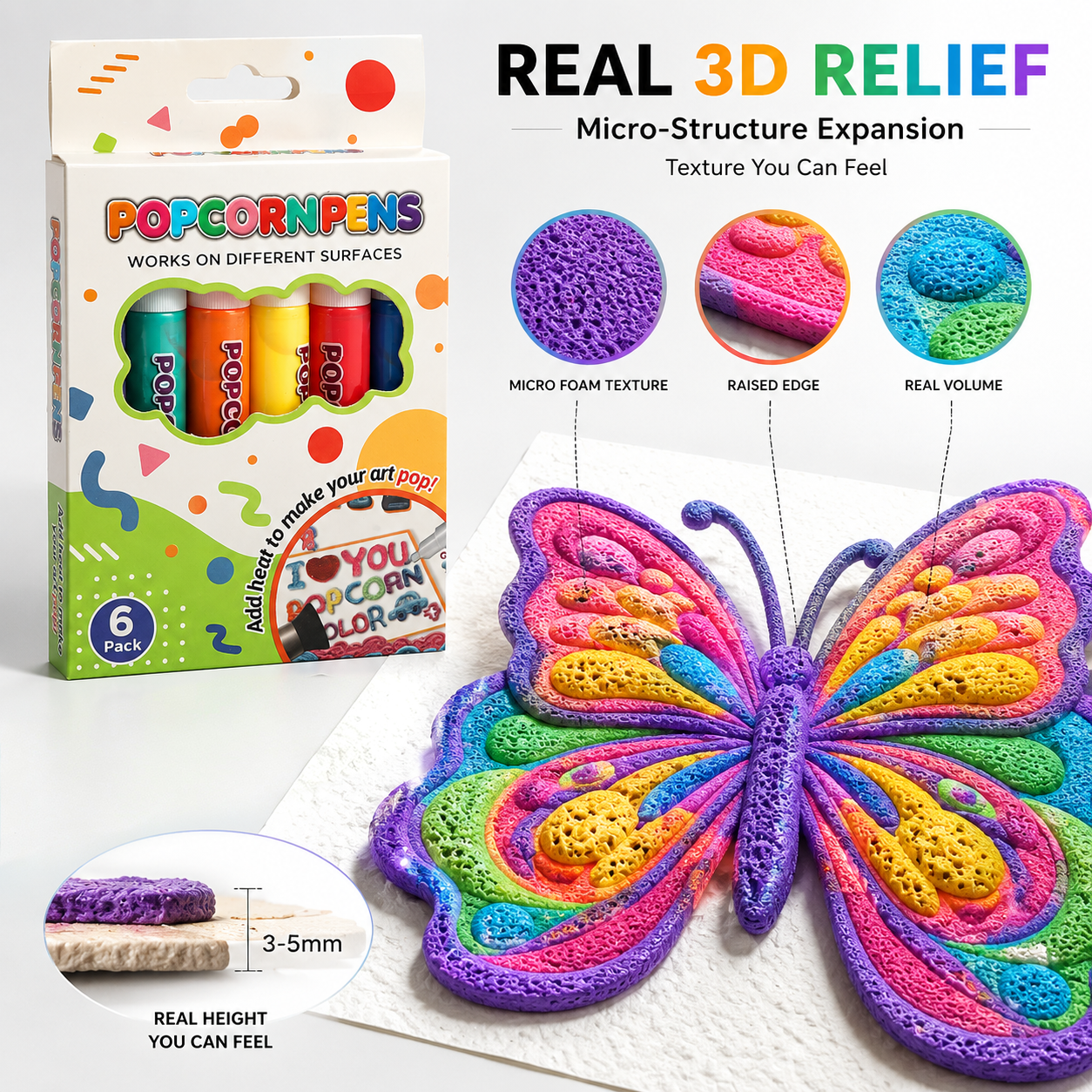Save 50% by ordering today丨sunluckyshop® 3D Relief Art Pen – Turn Flat Drawings Into Touchable 3D Art🎨