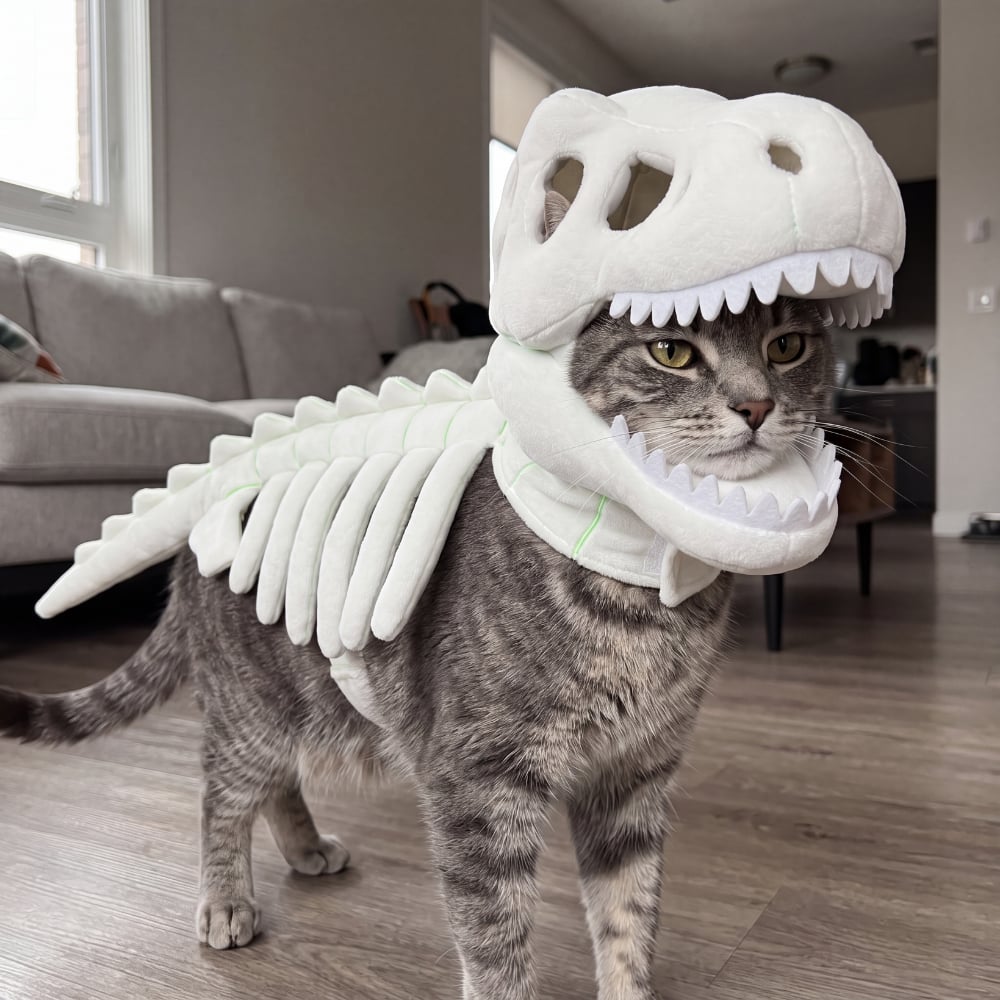 🦖 Halloween Season Sale 49% OFF– Glow-in-the-Dark Dinosaur Skeleton Pet Costume