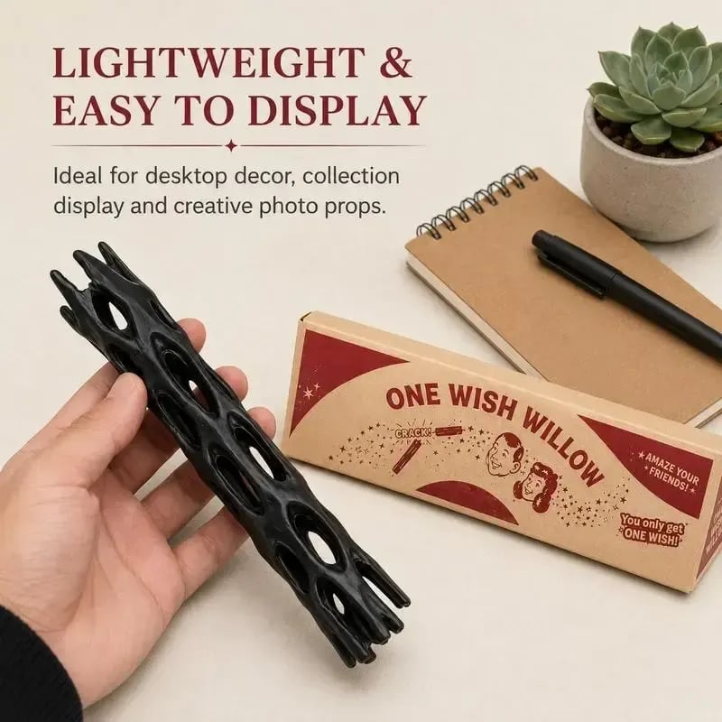 🎁🙏One Wish Willow - Halloween Magic Wish Stick Novelty Gag Gift Party Prop🧙