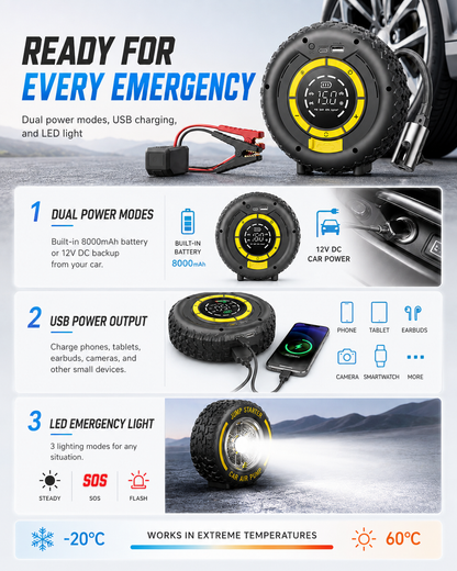 🔥2026 Brand new style 🔥Tire Inflator Portable Air Compressor