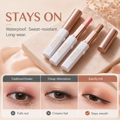 Dual-Tone Eyeshadow Stick Set — 6 Color Waterproof Gradient Eye Shadow Crayons