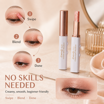 Dual-Tone Eyeshadow Stick Set — 6 Color Waterproof Gradient Eye Shadow Crayons