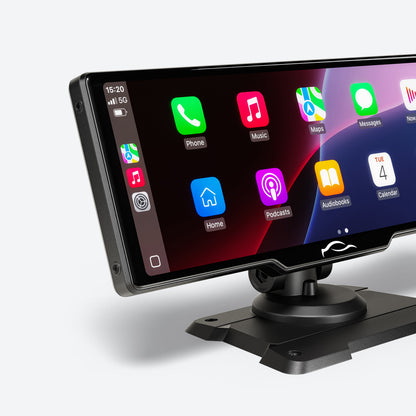 2026📢📢10 Inch Portable Touch Car Display with Wireless Apple CarPlay & Android Auto, Built-in 4K Dash Cam & Optional Rear View Camera, Plug-and-Play for All Vehicles