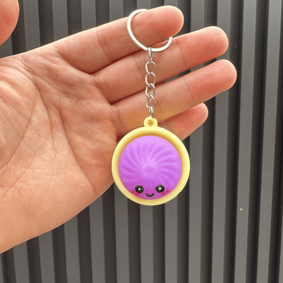 Cute Dumpling Fidget Keychain – Blind Box Surprise Stress Relief Toy