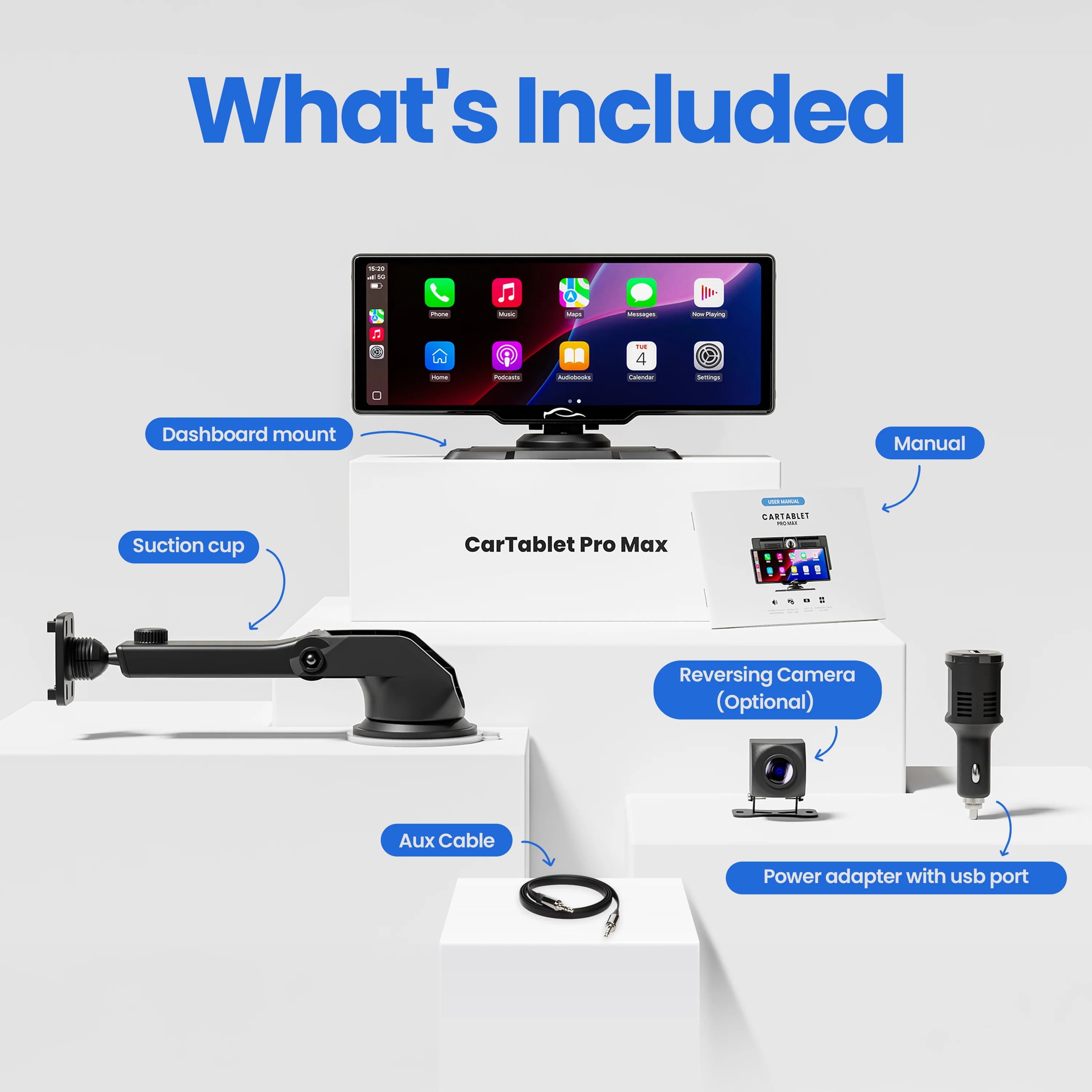 What is included with the CarPlay display