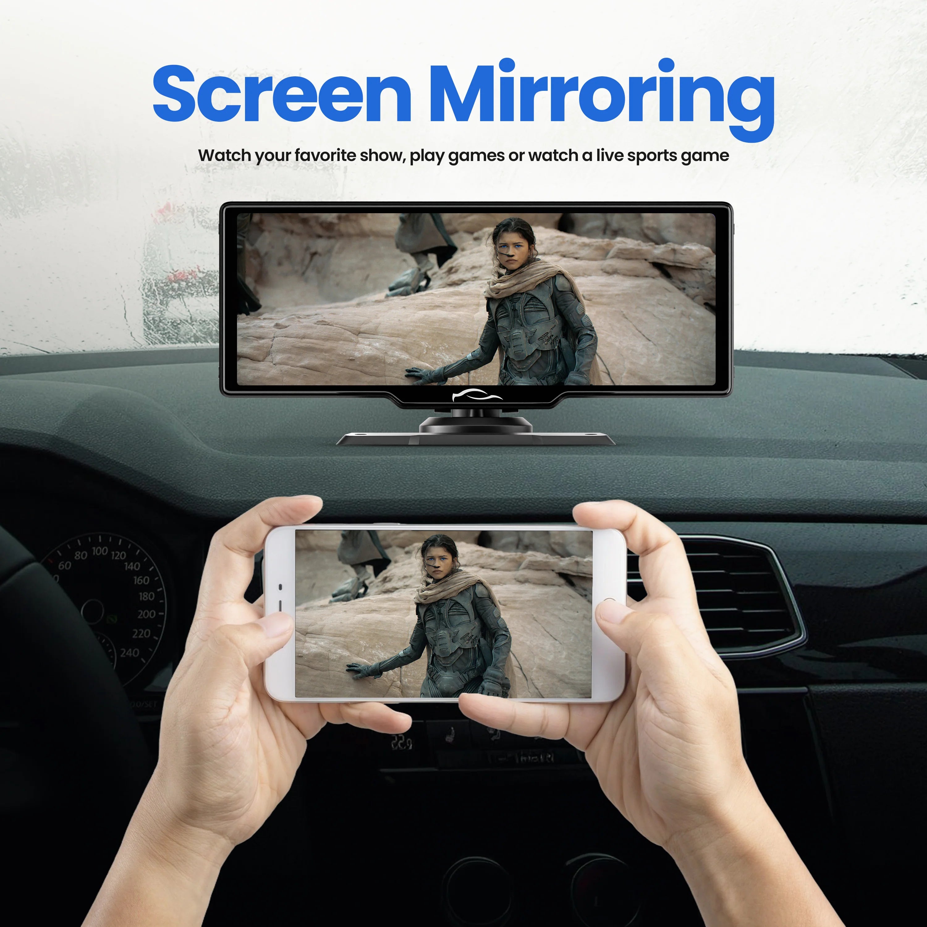 Phone screen mirroring demonstration