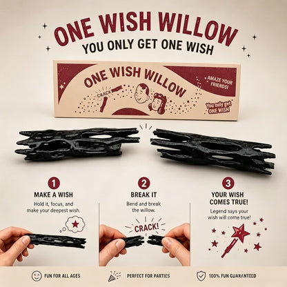 🎁🙏One Wish Willow - Halloween Magic Wish Stick Novelty Gag Gift Party Prop🧙