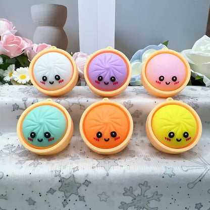 Cute Dumpling Fidget Keychain – Blind Box Surprise Stress Relief Toy